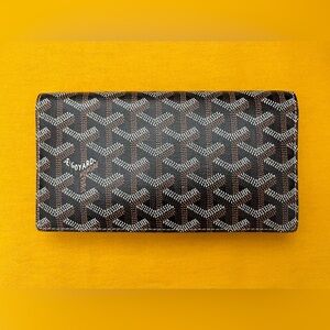 Goyard Black and Brown Patterned Wallet
